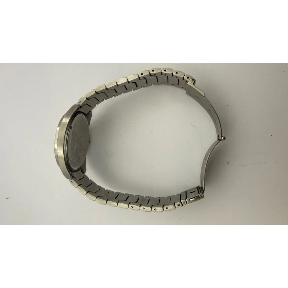 Fossil FS4053 Stainless Steel 40mm Day Date Silver Dial Mens Watch 50M new‎ batt